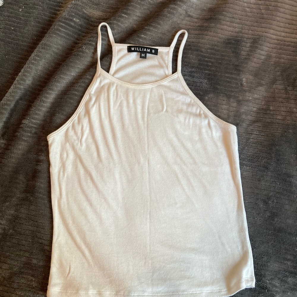 WILLIAM B White Stretch Tank Top